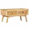 Chunhelife Table Basse 82x52x42 Cm Bois De Manguier Massif 5