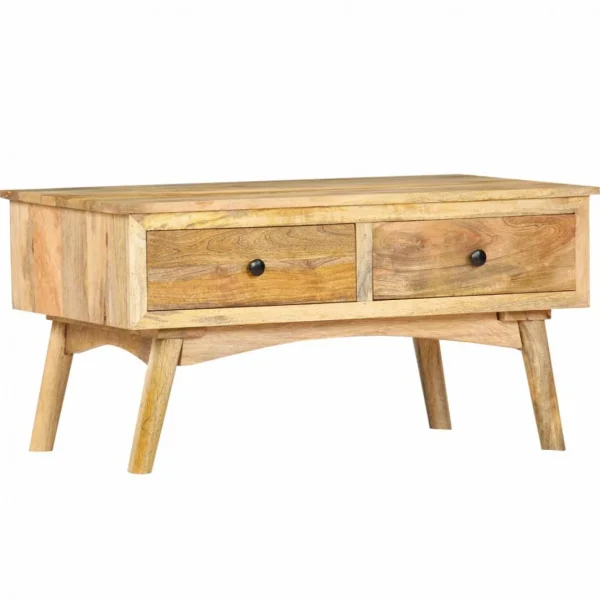 Chunhelife Table Basse 82x52x42 Cm Bois De Manguier Massif 1