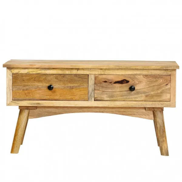 Chunhelife Table Basse 82x52x42 Cm Bois De Manguier Massif 4