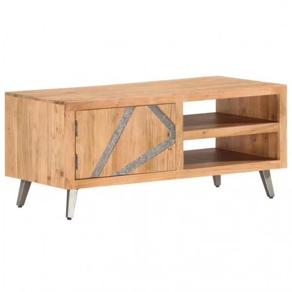 Chunhelife Table Basse 90x45x40 Cm Bois D’acacia Massif 1