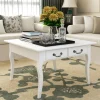 Chunhelife Table Basse Avec 4 Tiroirs Blanc 8