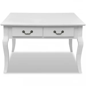 Chunhelife Table Basse Avec 4 Tiroirs Blanc 13