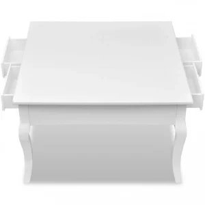 Chunhelife Table Basse Avec 4 Tiroirs Blanc 15