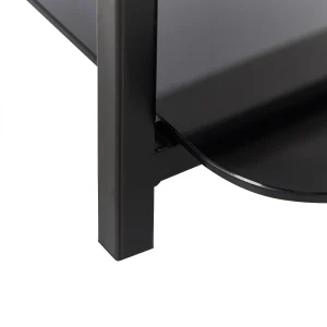 Beliani Table Basse Avec étagère Effet Marbre Blanc Et Noir GLOSTER 15