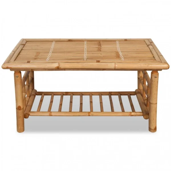 Chunhelife Table Basse Bambou 90 X 50 X 45 Cm 3