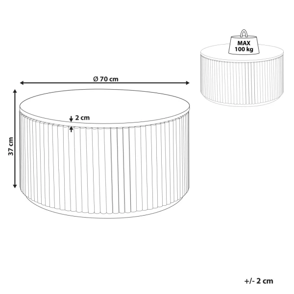 Beliani Table Basse Bois Clair KIRKWOOD 3