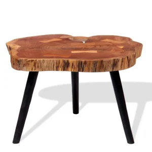 SANS MARQUE Table Basse Bois D’acacia Massif (55-60) X 40 Cm – Brun 11