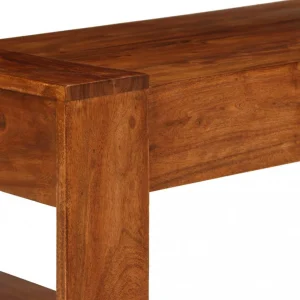 Chunhelife Table Basse Bois D’acacia Solide 100 X 50 X 30 Cm Marron 11