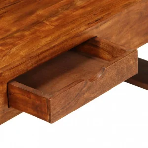 Chunhelife Table Basse Bois D’acacia Solide 100 X 50 X 30 Cm Marron 15