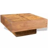 SANS MARQUE Table Basse Bois De Manguier Carrée Marron – Brun 17