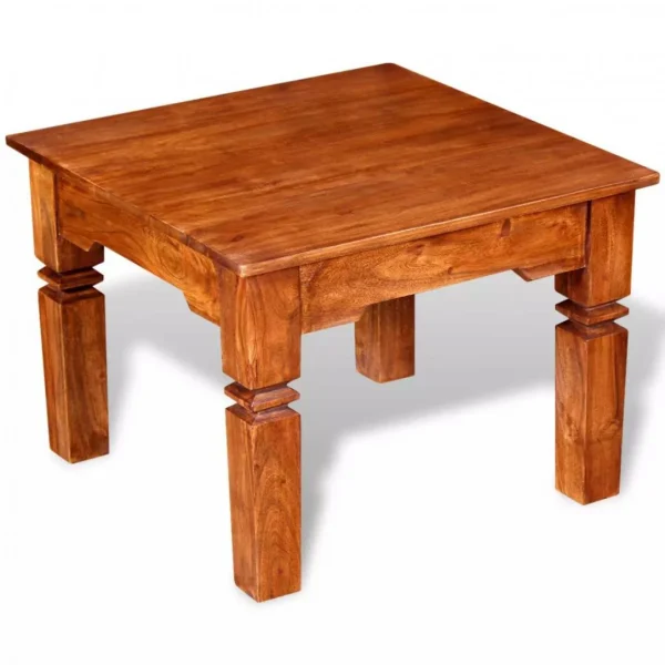 Chunhelife Table Basse Bois Massif 60 X 60 X 45 Cm 1