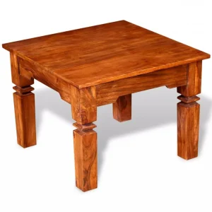 Chunhelife Table Basse Bois Massif 60 X 60 X 45 Cm 9