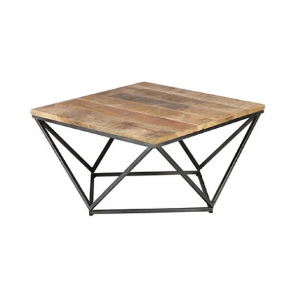 MES Table Basse Carré 95 Cm En Bois Et Acier – DALBERGIA 1