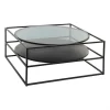 Pp No Name Table Basse Design Verre & Métal Yoho 90cm Noir 10