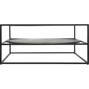 Pp No Name Table Basse Design Verre & Métal Yoho 90cm Noir 10