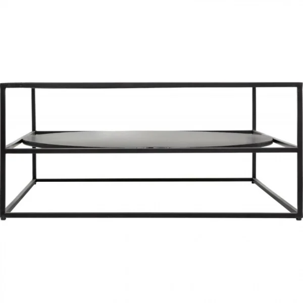 Pp No Name Table Basse Design Verre & Métal Yoho 90cm Noir 4