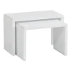 Table Basse Double Gigogne MODERN LIVING Blanc Laqué Lenny 19