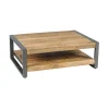 MES Table Basse Double Plateau 100x75x35 Cm En Palissandre Et Métal 17