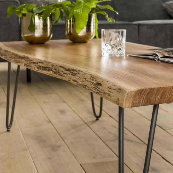 L’Héritier Du Temps Table Basse Edge Hinsk Console D’Appoint Industrielle Sellette Salon E… 4