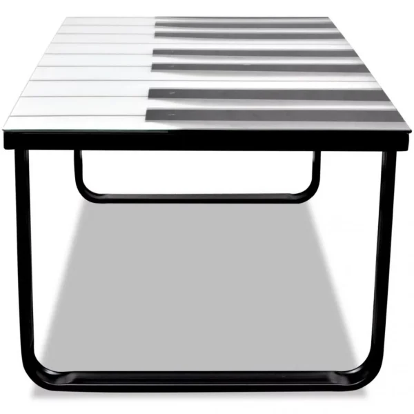 SANS MARQUE Table Basse En Verre Design Piano – Multicolore 5