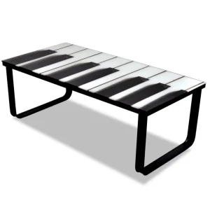 SANS MARQUE Table Basse En Verre Design Piano – Multicolore 15