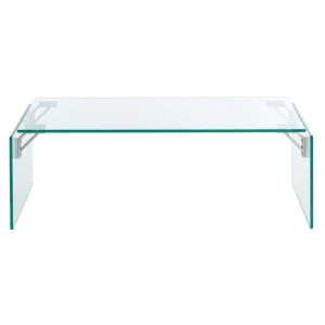 Vente-unique Table Basse En Verre Trempé – Transparent – MADRO 11