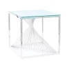 Signal Table Basse FLAMME B TRANSPARENT / ARGENT 55X55 7