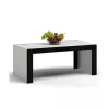 Hucoco Table Basse Pour Moderne Salon X50 Deko D1 – Blanc-Noir Brillant 5