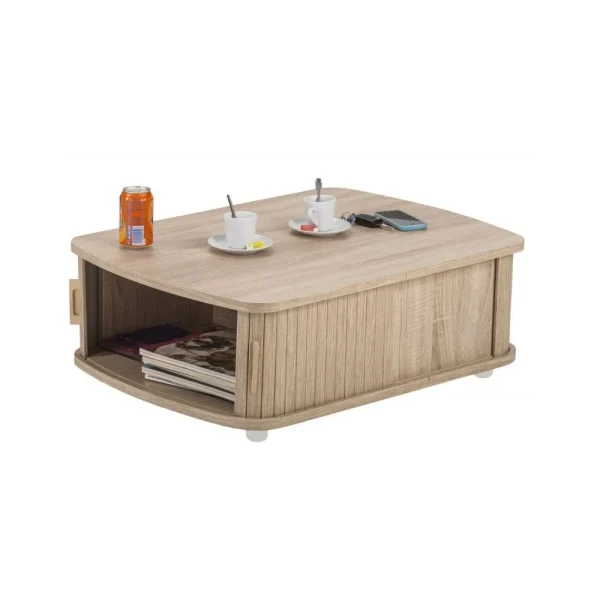 Simmob Table Basse Rectangle 80 Cm Chêne – Coloris: Chêne Naturel 3