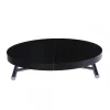 Inside 75 Table Basse Ronde Relevable Et Extensible SATURNA Bois Noir Diamètre… 14