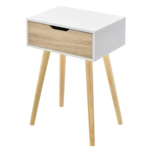 Table Basse Östersund 60 X 40 X 30 Cm Blanc Effet Chêne [en.casa] 9