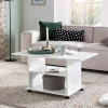 MES Table Basse Sur Roulettes 95x55x51 Cm Blanc – BRIVAEL 13