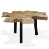 Chunhelife Table Basse Teck Authentique 80 X 70 X 38 Cm 19