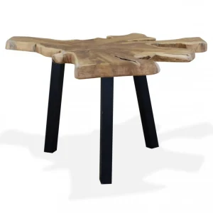 Chunhelife Table Basse Teck Authentique 80 X 70 X 38 Cm 11