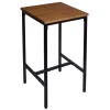 HELLOSHOP26 Table Bistrot 110 Cm En Bois Avec Structure En Métal 19_0000447 19