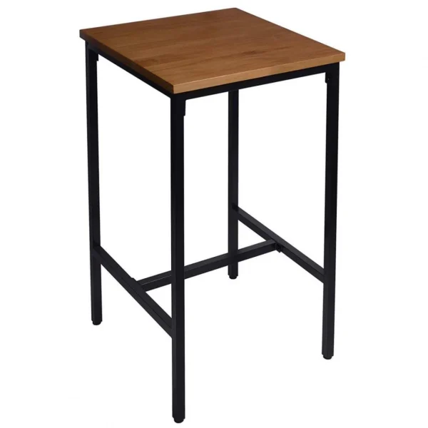 HELLOSHOP26 Table Bistrot 110 Cm En Bois Avec Structure En Métal 19_0000447 1