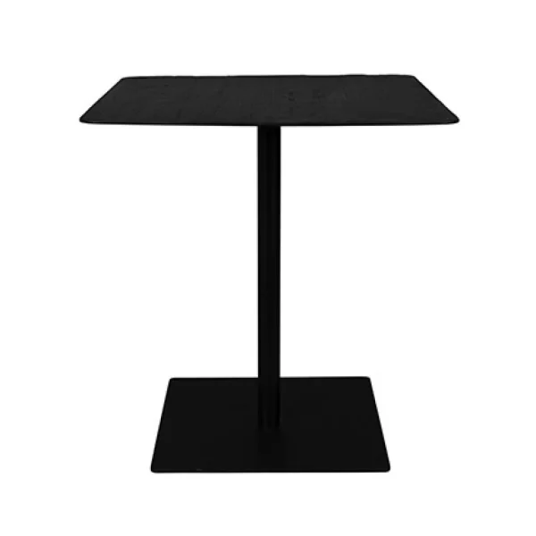 MES Table Carrée 70×75 Cm Décor Pin Noir Et Métal – BRAZA 1