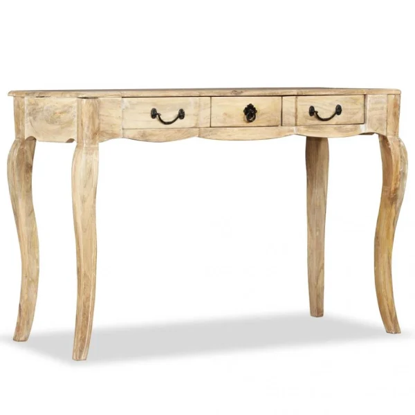 SANS MARQUE Table Console Bois De Manguier Massif 120 X 50 X 80 Cm – Brun 4