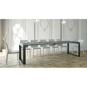 Itamoby Table Console Extensible 90×40-300cm Gris Moderne Elettra Concrete 15