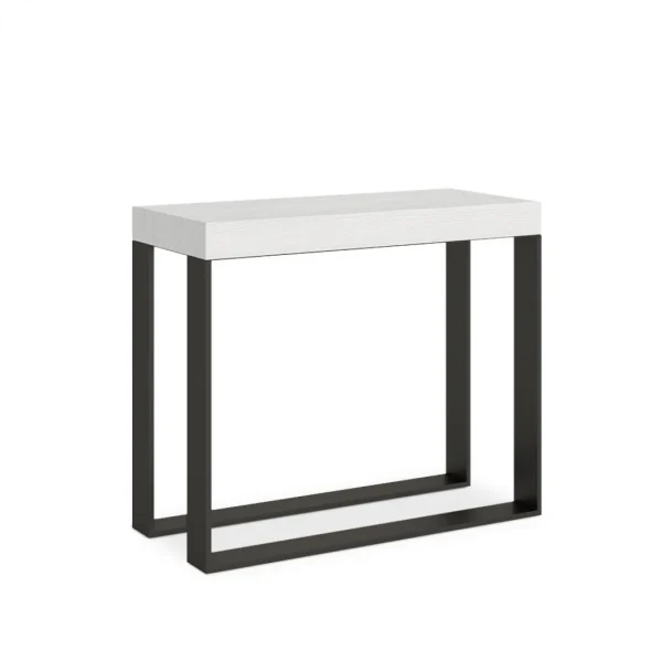 Itamoby Table Console Extensible Design Blanc Moderne 90×40-300cm Table à Man… 4