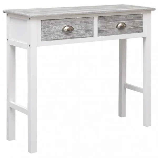 Chunhelife Table Console Gris 90 X 30 X 77 Cm Bois 1