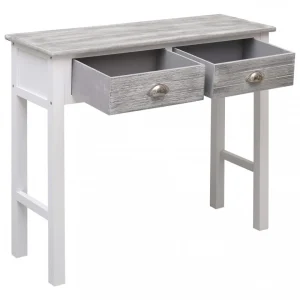 Chunhelife Table Console Gris 90 X 30 X 77 Cm Bois 11