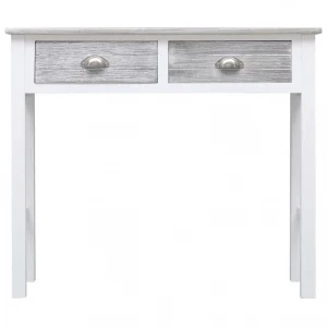 Chunhelife Table Console Gris 90 X 30 X 77 Cm Bois 13