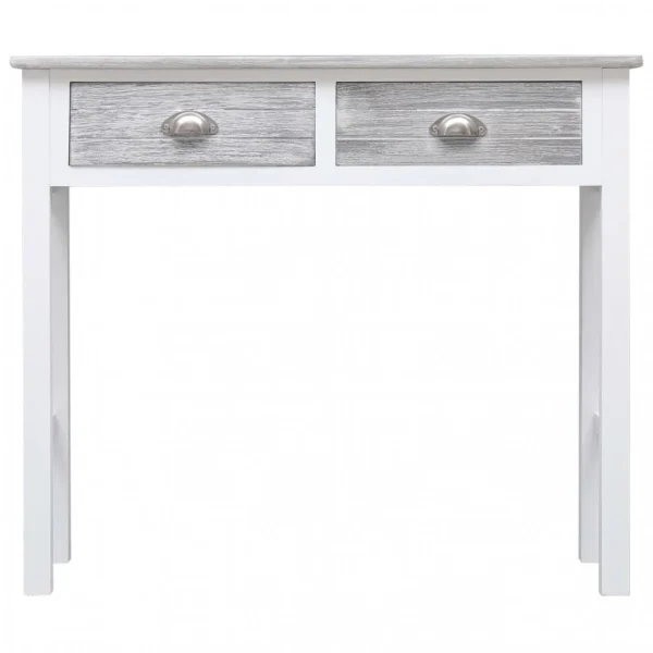 Chunhelife Table Console Gris 90 X 30 X 77 Cm Bois 5