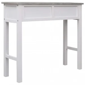 Chunhelife Table Console Gris 90 X 30 X 77 Cm Bois 15