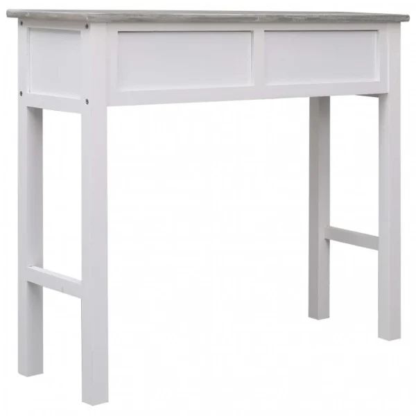 Chunhelife Table Console Gris 90 X 30 X 77 Cm Bois 6