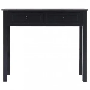 Chunhelife Table Console Noir 90 X 30 X 77 Cm Bois 11