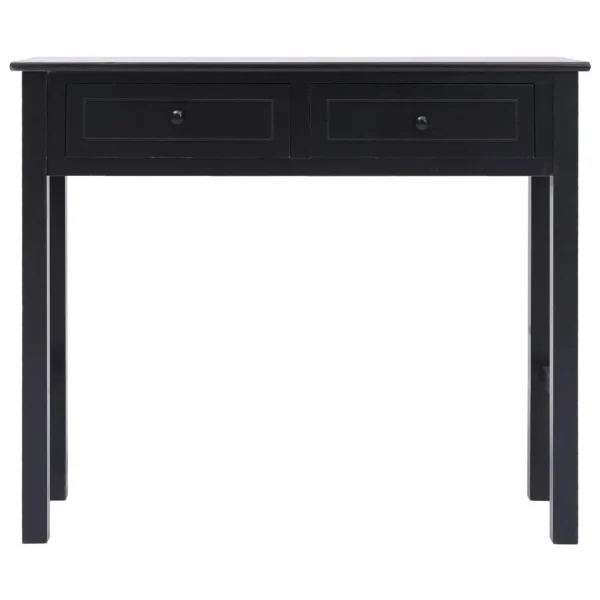 Chunhelife Table Console Noir 90 X 30 X 77 Cm Bois 4