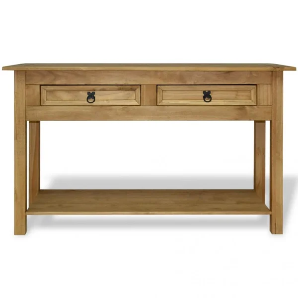 SANS MARQUE Table Console Pin Mexicain Gamme Corona 90 X 34,5 X 73 Cm – Brun 3