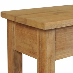 SANS MARQUE Table Console Teck Massif 120 X 30 X 80 Cm – Brun 15